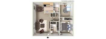 3d floorplan at Softwind Point, Vista, CA
