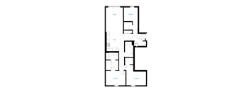 A black and white image of a floor plan for a house.