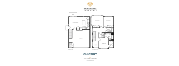 Chicory Floor Plan at Hawthorne Townhomes, South Salt Lake, UT, 84115