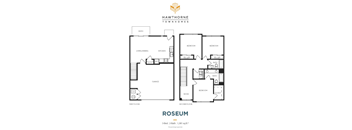 Roseum Floor Plan at Hawthorne Townhomes, Utah, 84115