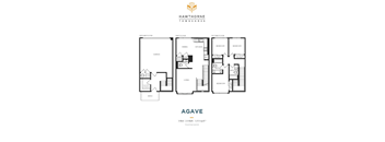 Agave Floor Plan at Hawthorne Townhomes, South Salt Lake, UT
