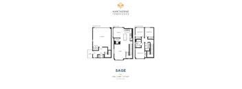 Sage Floor Plan at Hawthorne Townhomes, South Salt Lake, 84115