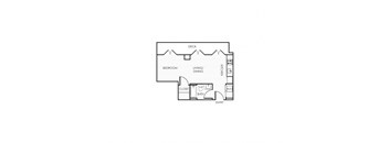a floor plan of a house with bedrooms and a loft