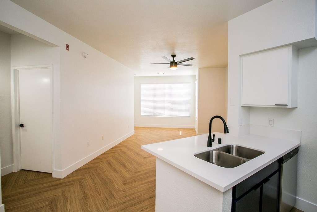 Kitchen and living room