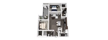 B1 Floor Plan at 422 at the Lake, Austin, 78704