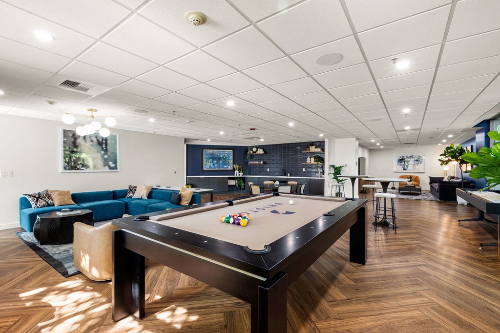 the preserve at ballantyne commons game room with pool table