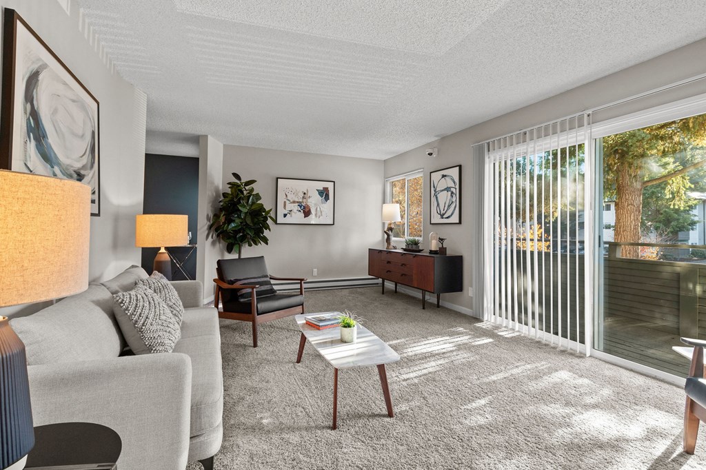 Model Apartment Living Room Model Apartment Living Room at Central Park East, Bellevue, 98007