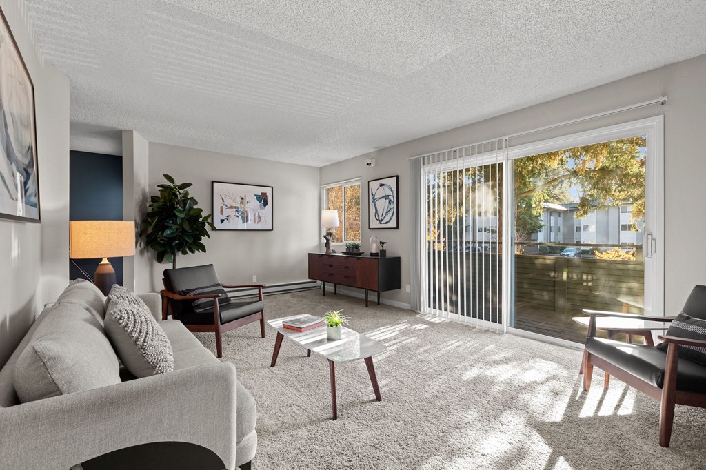 Model Apartment Living Room Model Apartment Living Room at Central Park East, Bellevue, WA