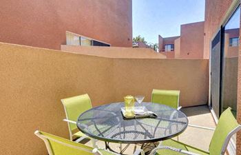 Patio at Village Square, La Jolla California
