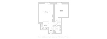 a floor plan of a bedroom apartment