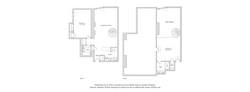 a floor plan of a house with a staircase