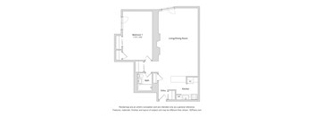 a floor plan of a bedroom apartment