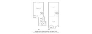 a floor plan of a house with two bedrooms