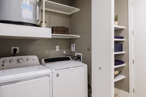 Washer and dryer included with apartment