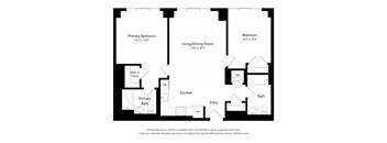 A black and white drawing of a house layout.