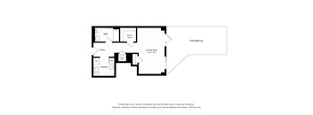 A black and white drawing of a house layout.