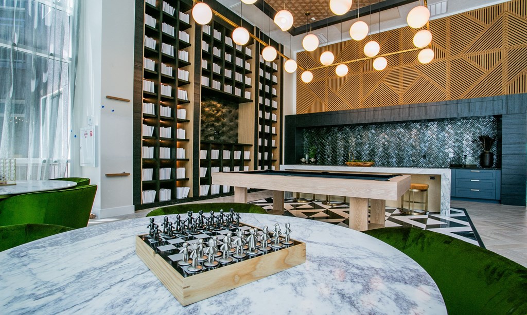 a room filled with indoor activities