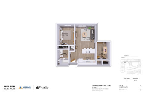 A floor plan for a Nelsen Woodbury Flagship store.