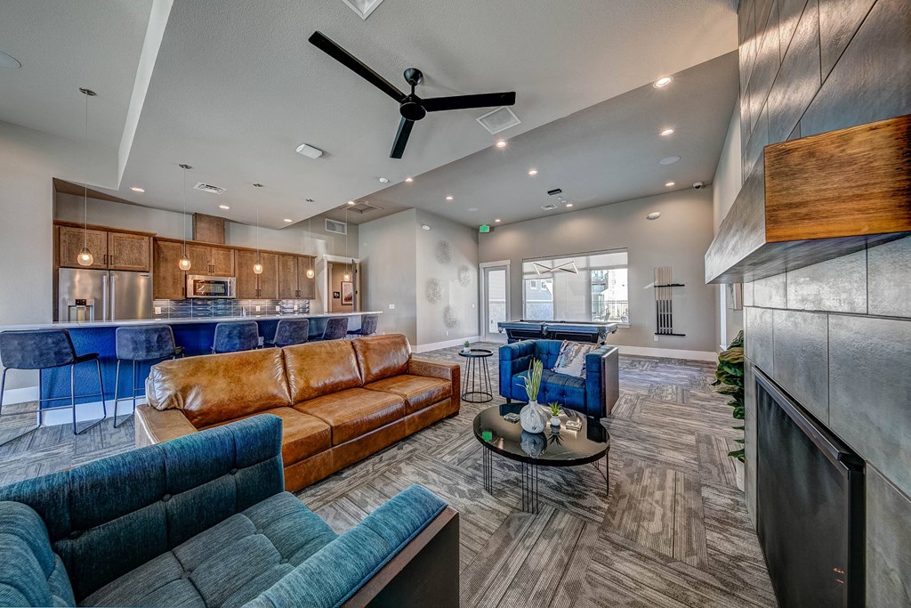 Clubroom with lounge area