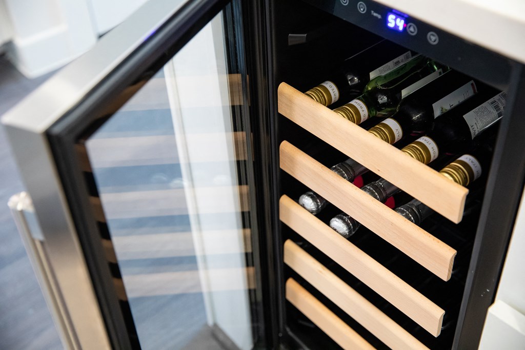 built in wine fridge
