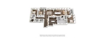 3 bedroom floor plan  the residences at