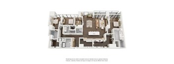 3 bedroom floor plan  the residences at sawmill estates apartments in