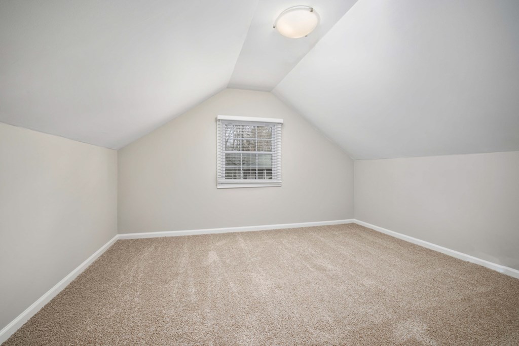 Bonus room with vaulted ceilings