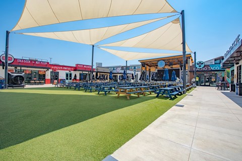 The HUB located across the street!