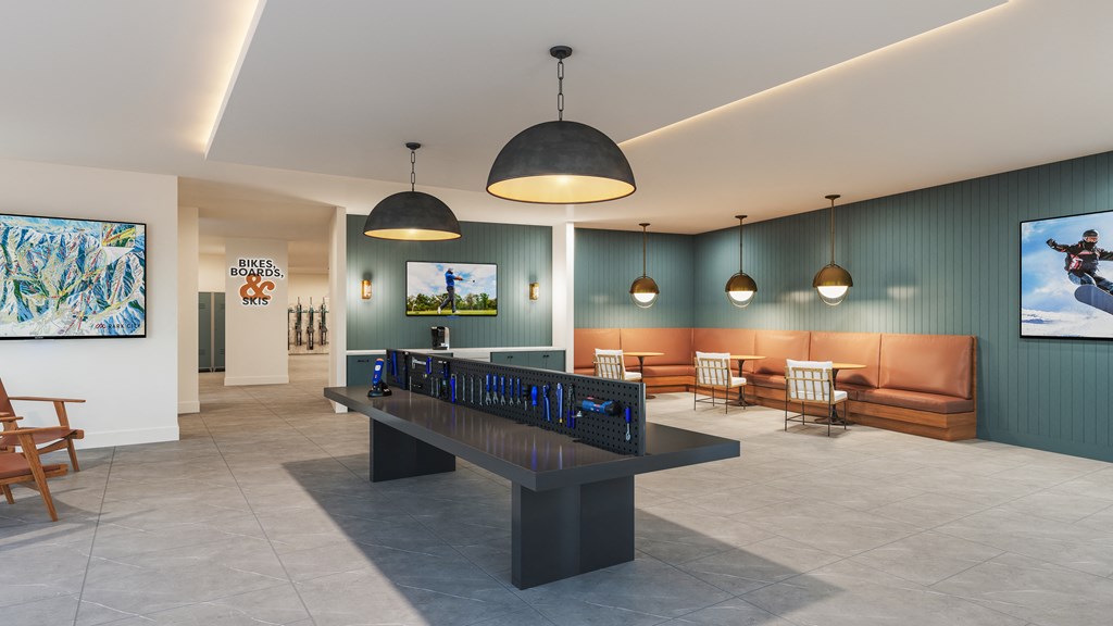 Gear Room with Bike Storage