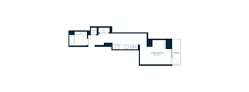 A floor plan of a house with a living/sleeping area of 13'3" x 11'3" and a terrace.