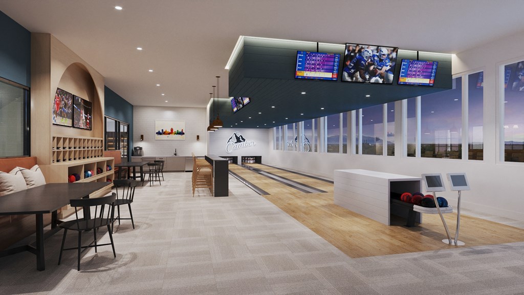 Rendering of Rooftop Bowling Alley
