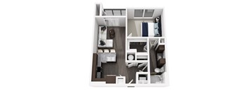 A4 Floor Plan at 422 at the Lake, Austin, 78704