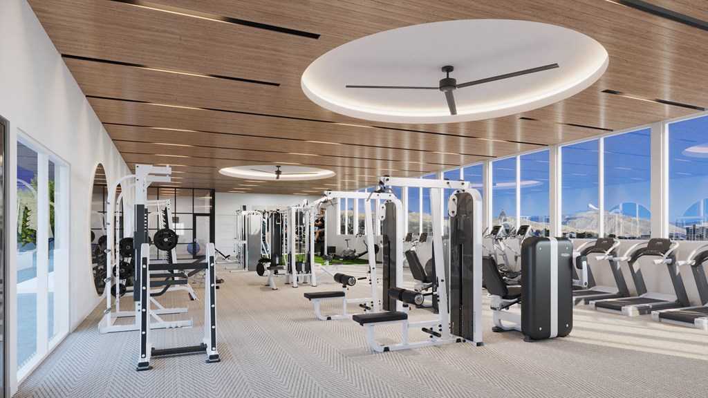 Fully-Equipped, Rooftop Fitness Center