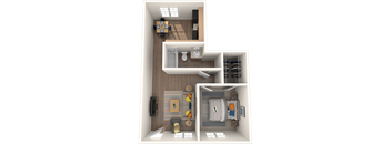 A1 Sunrise Classic Floor Plan at Westmount at Downtown Tempe Apartments, Tempe, Arizona