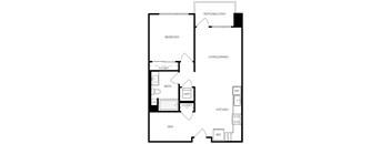 A1 772-to778 Sq.Ft. Floor Plan at Exhibit at J Town, San Jose, California