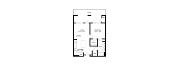 A black and white image of a floor plan for a house.