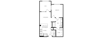 A black and white image of a house floor plan with labeled rooms.