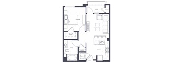 A1 Floor Plan at Altana, Glendale, CA