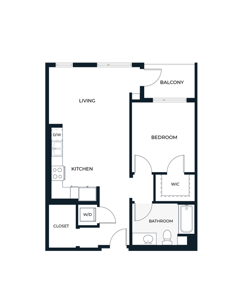 A1-A 1 bed 1 bath