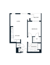 A1-B 1 bed 1 bath