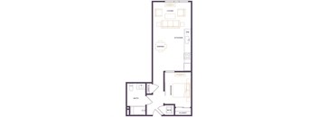 a floor plan of a bedroom apartment