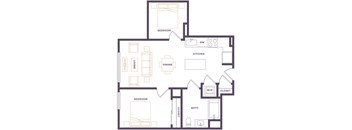 a floor plan of a bedroom apartment