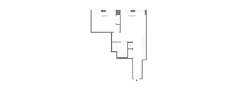 A floor plan of a house with a garage and a separate entrance.