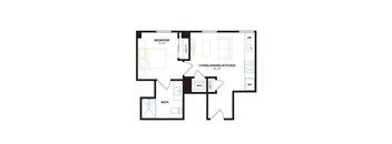 a floor plan of a house with an open floor plan