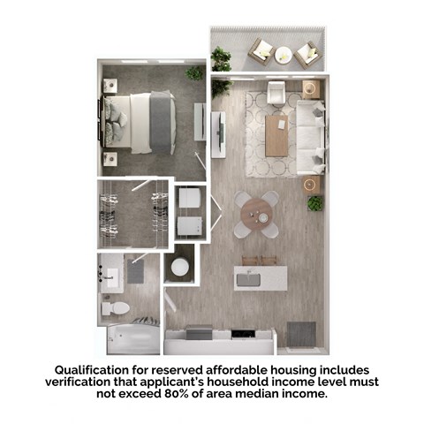 a floor plan of a bedroom apartment