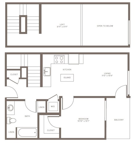 A1L Floor Plan at The Adeline, Glendale, 91203