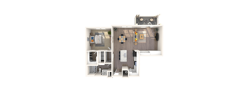 bedroom floor plan  the crossings at city center apartments