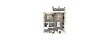 bedroom floor plan  station heights apartments  the crossings at city center apartments