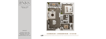 a 1 bedroom floor plan  lofts on the park