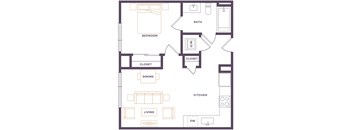 a floor plan of a bedroom apartment
